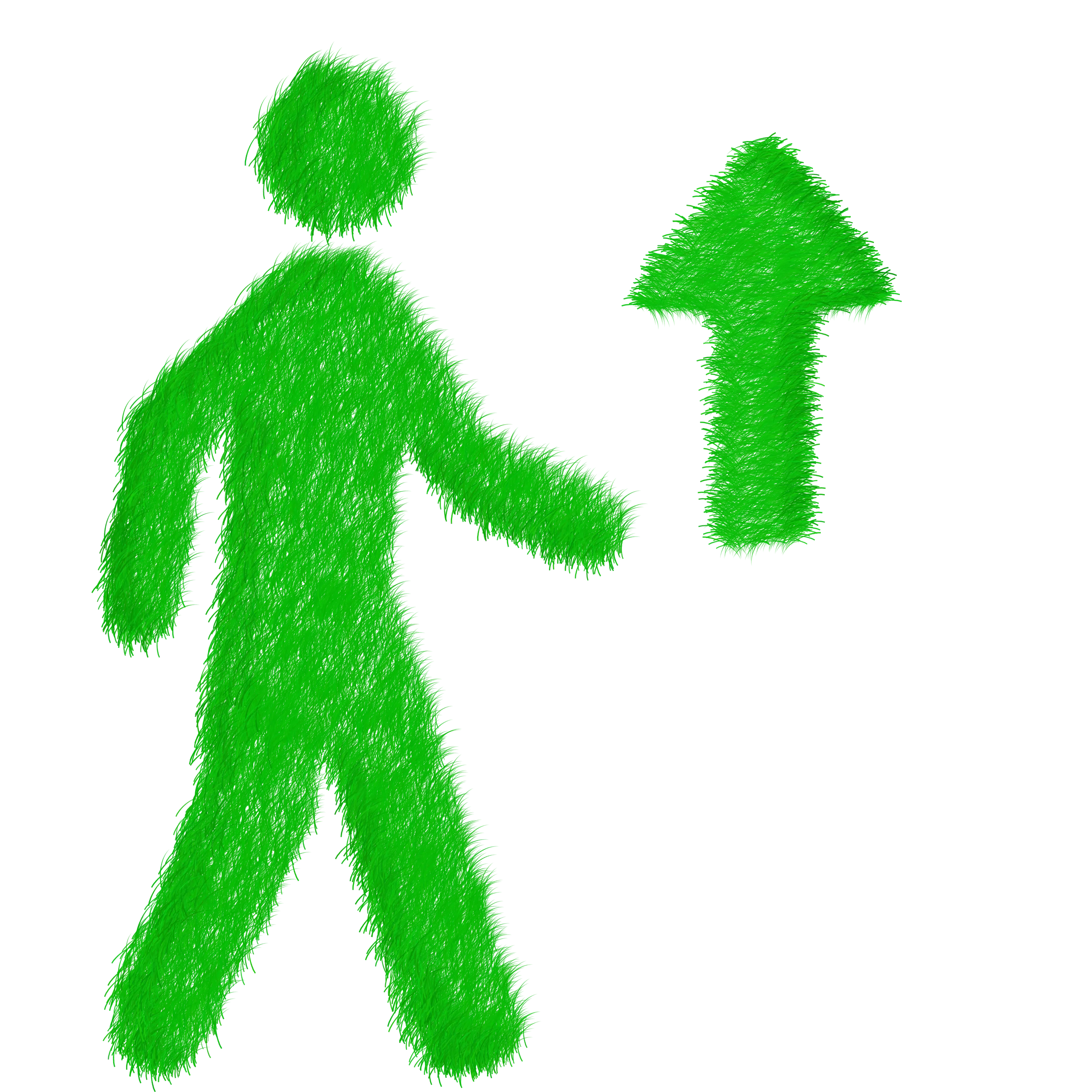 Echo, Environmentally Sustainable, Ecology, Green, Grass, Lawn, Blade Of Grass, Omino, Stick Man, Little Man Walking, Walk, Direction, Path, Indications, Arrow, High, Person, Nature, Climb, Go Out